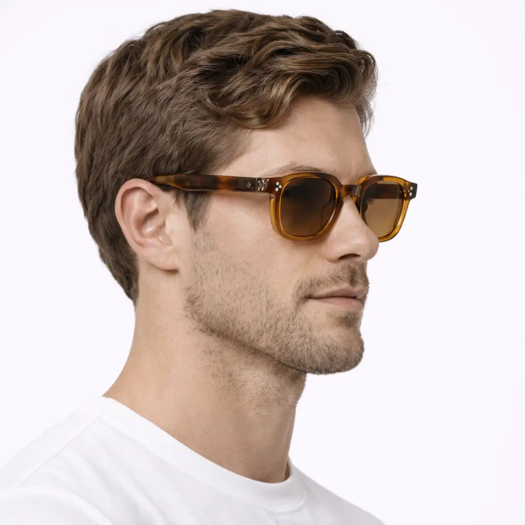 Óculos de Sol Base Amber Tortoise Brown Crystal, óculos de sol polarizado, óculos de sol masculino, óculos de sol feminino, Óculos de Sol, Caterside