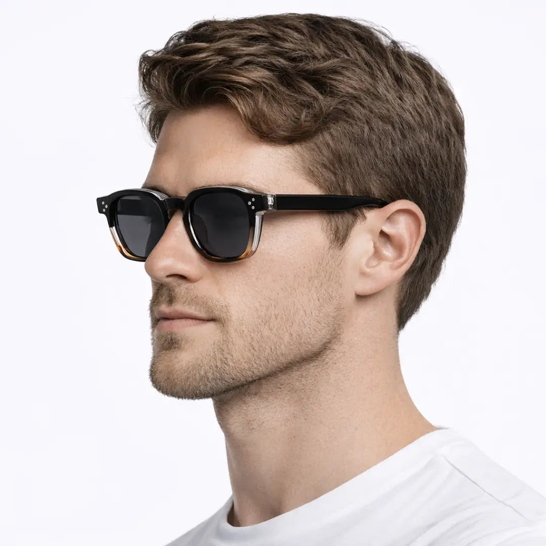 Óculos de Sol Base Black Tortoise Crystal, óculos de sol polarizado, óculos de sol masculino, óculos de sol feminino, Óculos de Sol, Caterside