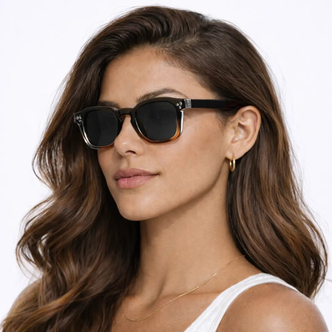 Óculos de Sol Base Black Tortoise Crystal, óculos de sol polarizado, óculos de sol masculino, óculos de sol feminino, Óculos de Sol, Caterside