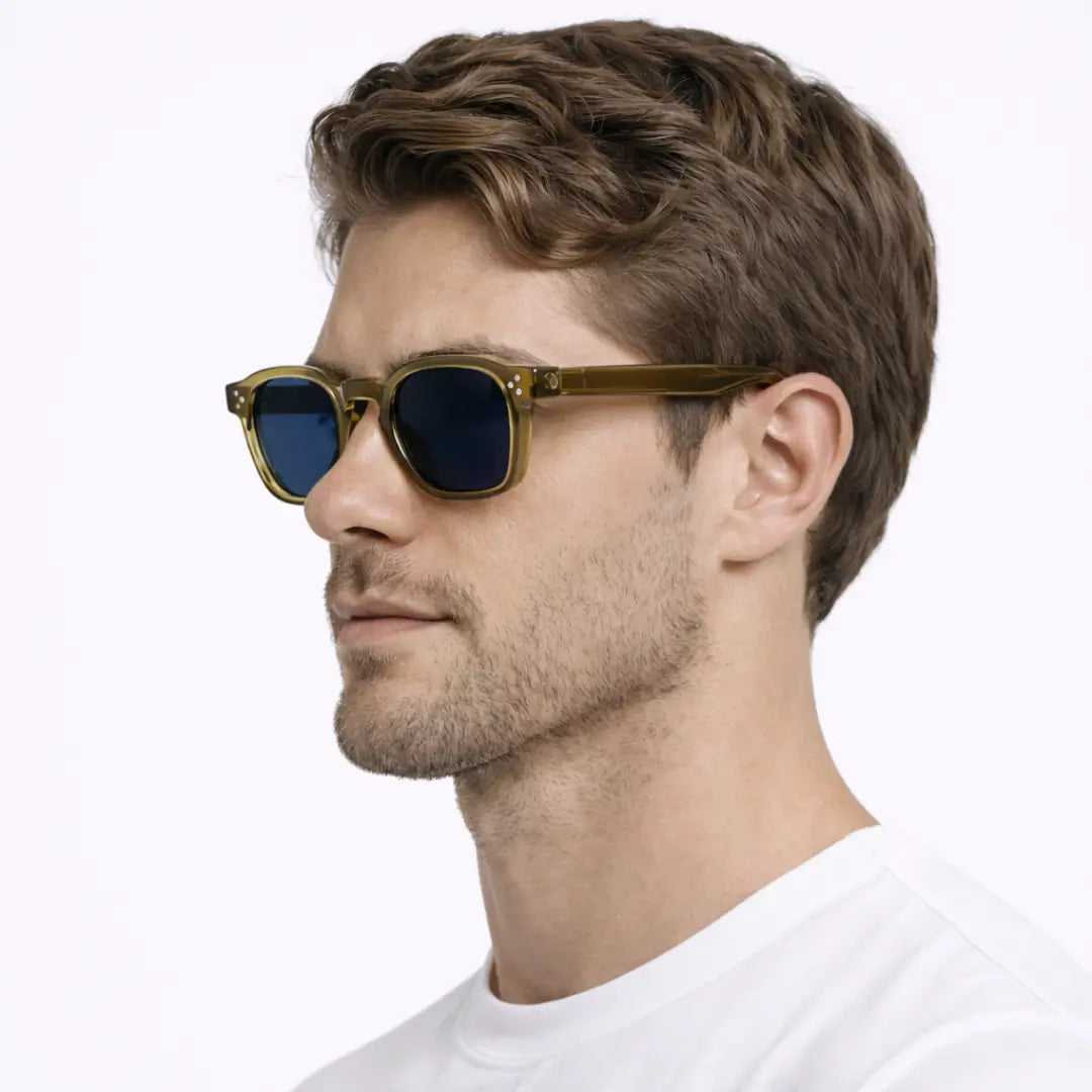 Óculos de Sol Base Deep Olive Crystal, óculos de sol polarizado, óculos de sol masculino, óculos de sol feminino, Óculos de Sol, Caterside