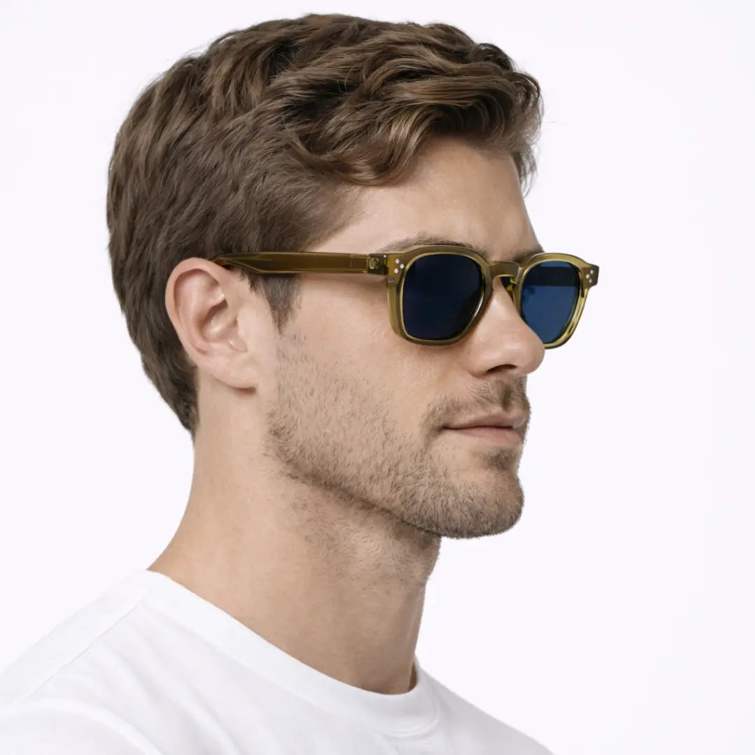 Óculos de Sol Base Deep Olive Crystal, óculos de sol polarizado, óculos de sol masculino, óculos de sol feminino, Óculos de Sol, Caterside