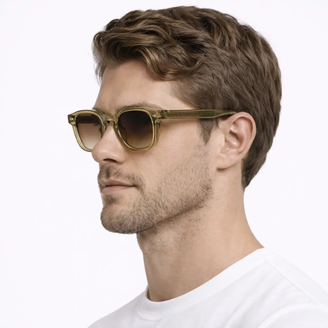 Óculos de Sol Base Olive Crystal, óculos de sol polarizado, óculos de sol masculino, óculos de sol feminino, Óculos de Sol, Caterside